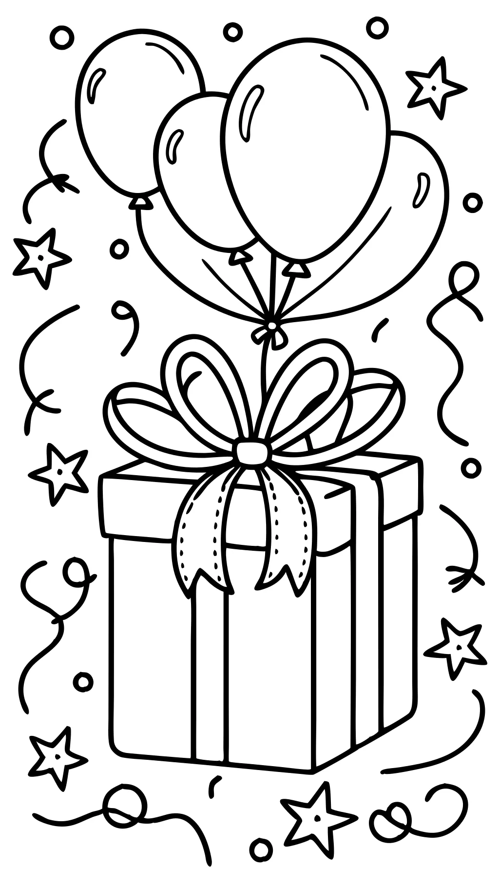 gift box coloring page